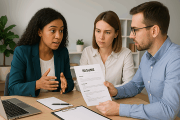 Team is discussing resume